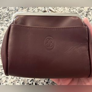 🔥NWT Genuine Leather Change/Coin Purse with front pocket, Burgundy